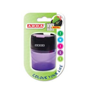ARDA Twist TE803 Doppel-Spitzdose – für Ø 7,8 + 11 mm – Metall, Kunststoff – Violett
