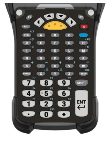 Zebra KYPD-MC9353ANR-01 – Tastatur, kabelgebunden (Dock), US-Layout (EN), Schwarz/Grau – für Zebra MC93