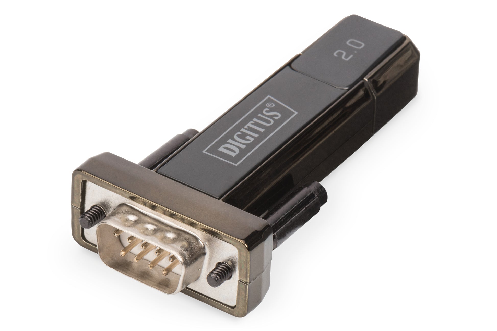 Digitus USB-A auf D-Sub 9 (Stecker) Adapter, USB 2.0, 80 cm, RS-232, inkl. USB-A-Kabel