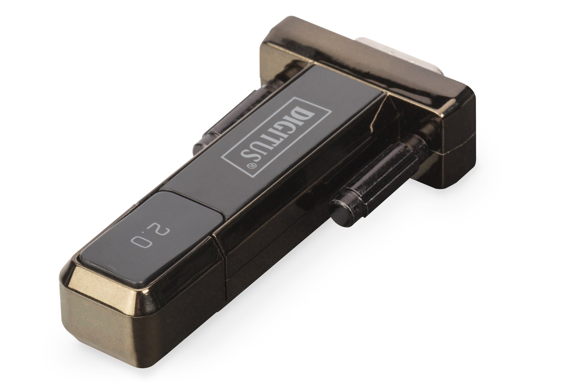 Digitus USB-A auf D-Sub 9 (Stecker) Adapter, USB 2.0, 80 cm, RS-232, inkl. USB-A-Kabel