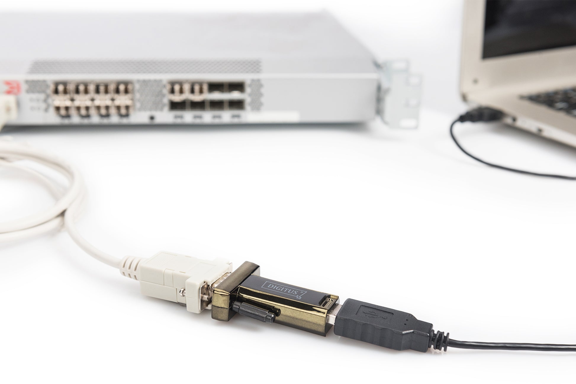 Digitus USB-A auf D-Sub 9 (Stecker) Adapter, USB 2.0, 80 cm, RS-232, inkl. USB-A-Kabel
