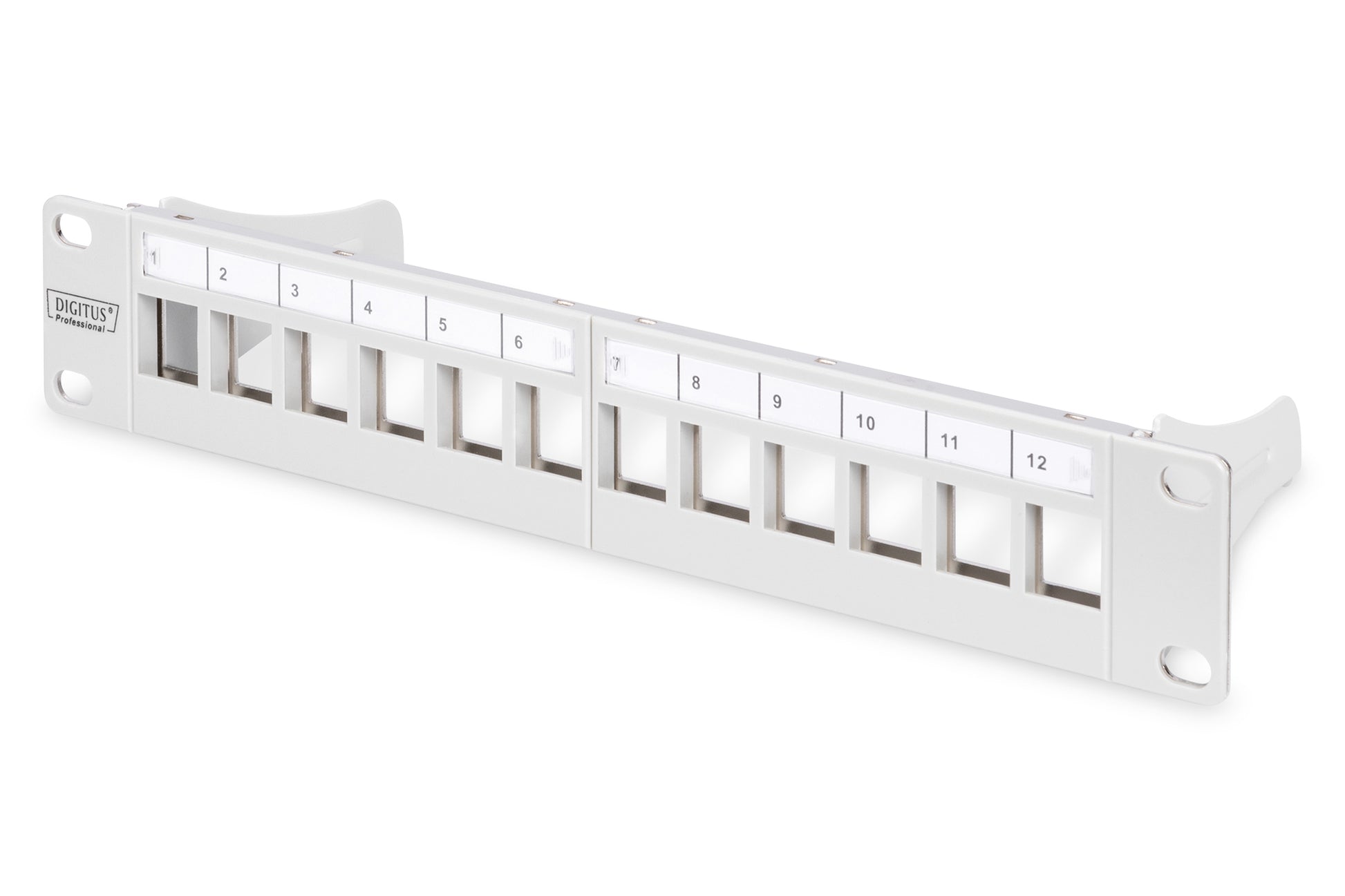 Digitus Rangierpanel 19" 1U, 12-Port – Grau