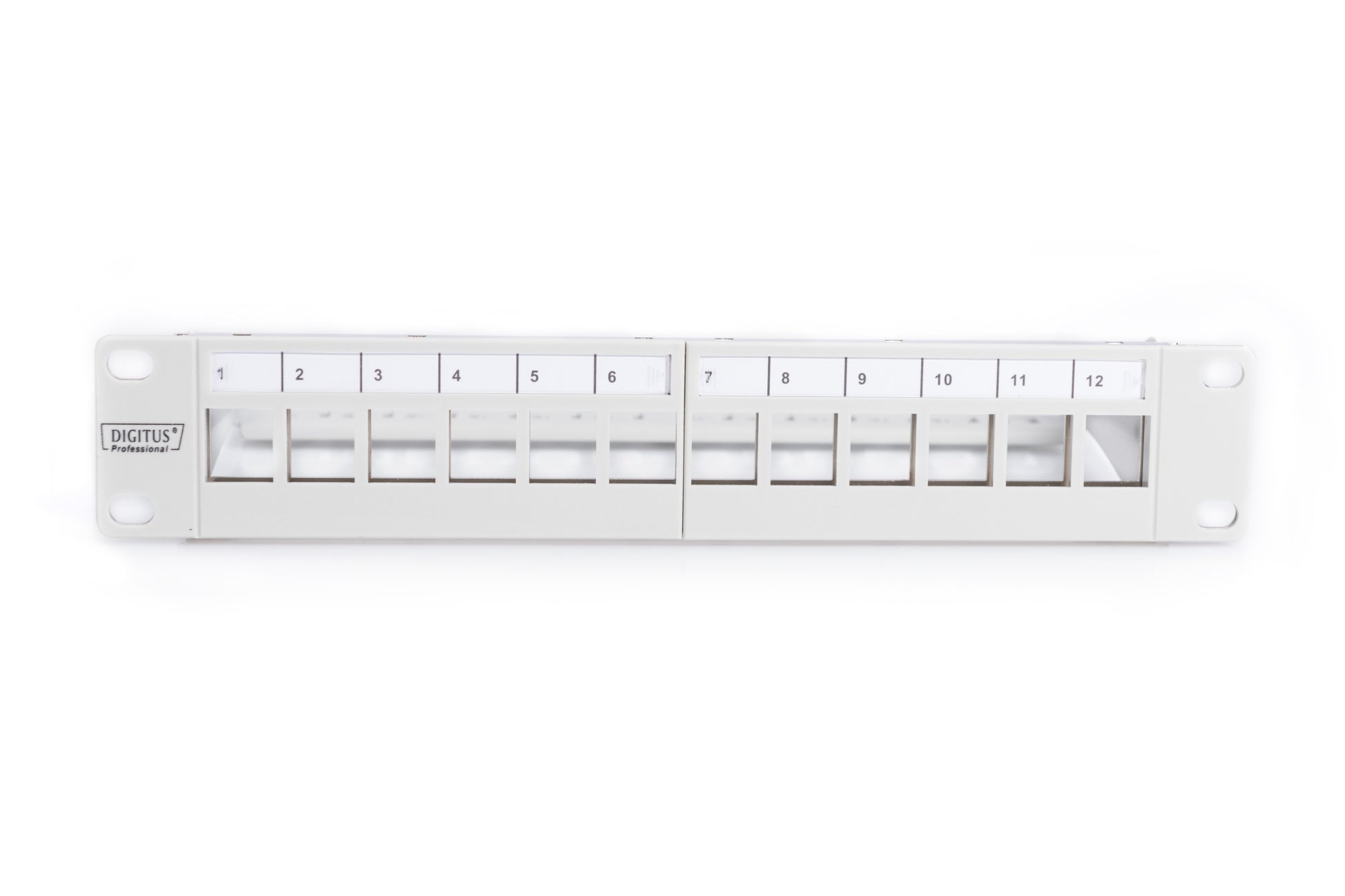 Digitus Rangierpanel 19" 1U, 12-Port – Grau