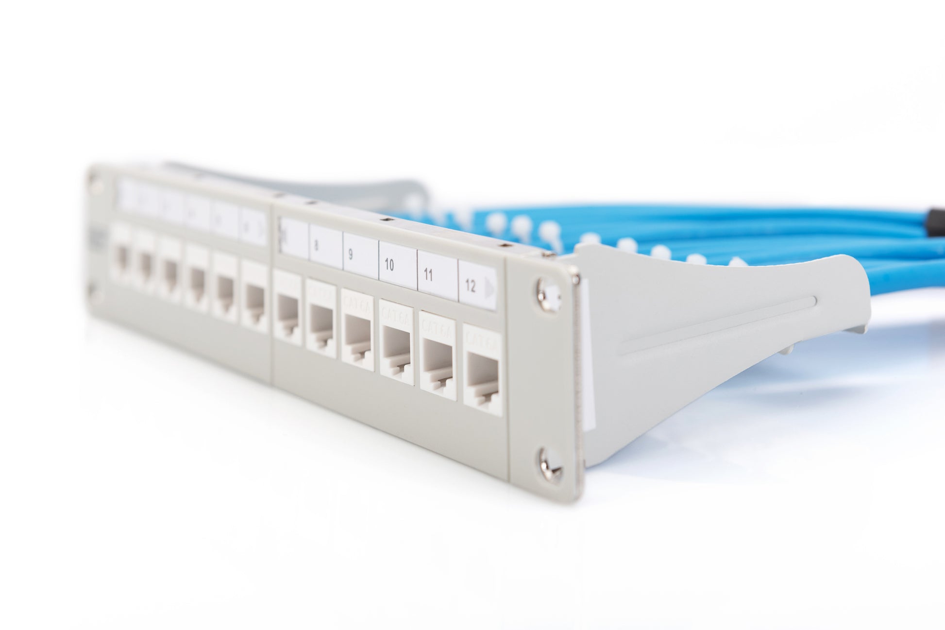 Digitus Rangierpanel 19" 1U, 12-Port – Grau