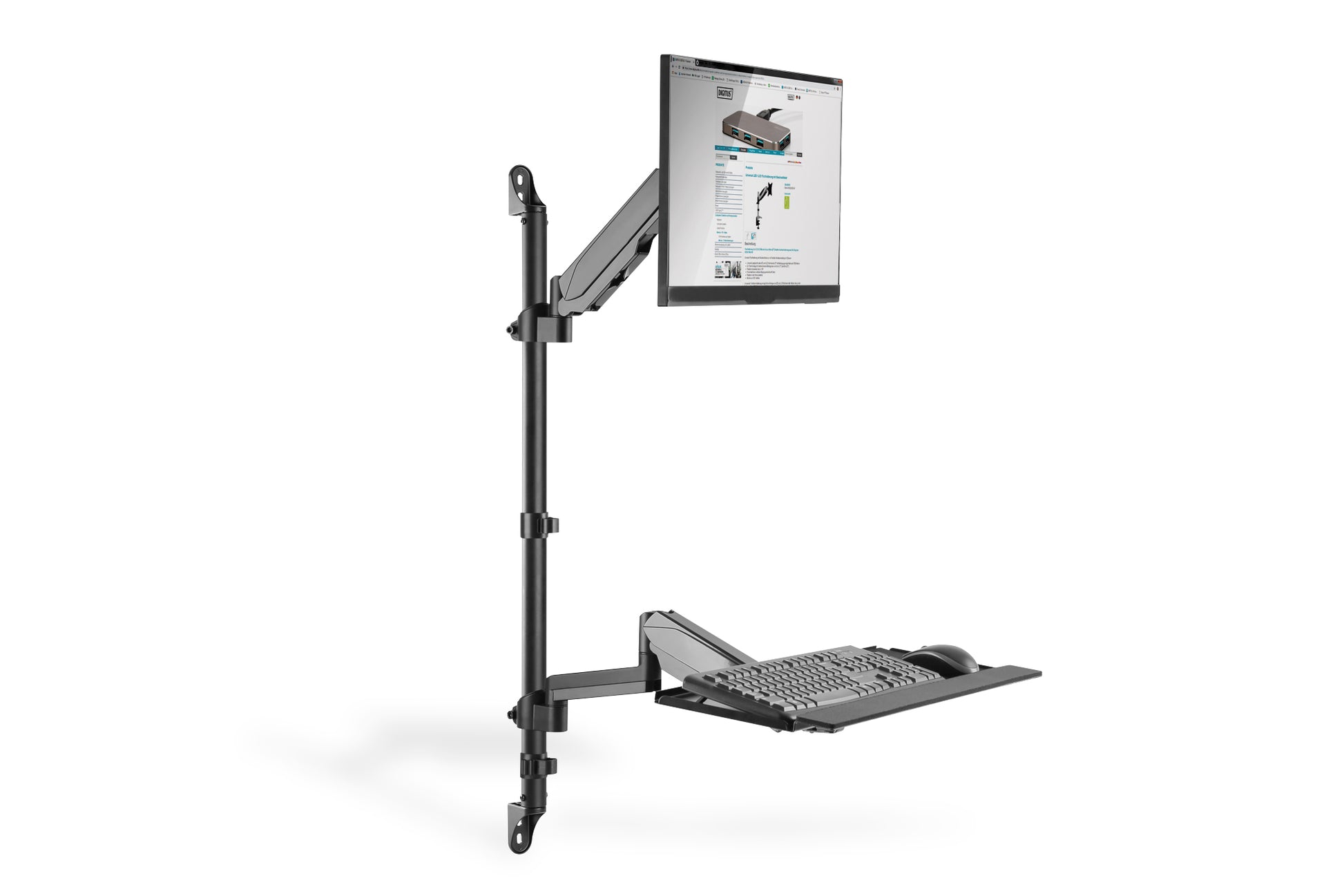 Digitus Wandhalterung, 1 Monitor, höhenverstellbar