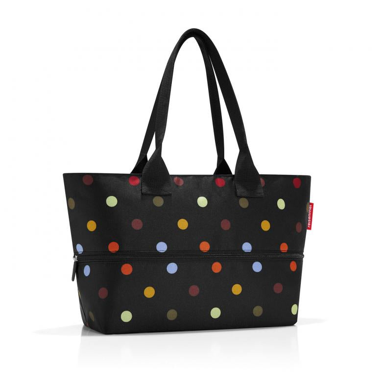 Reisenthel Stofftasche, Polyester, Motiv Punkte, 500×350×165 mm, lange Henkel