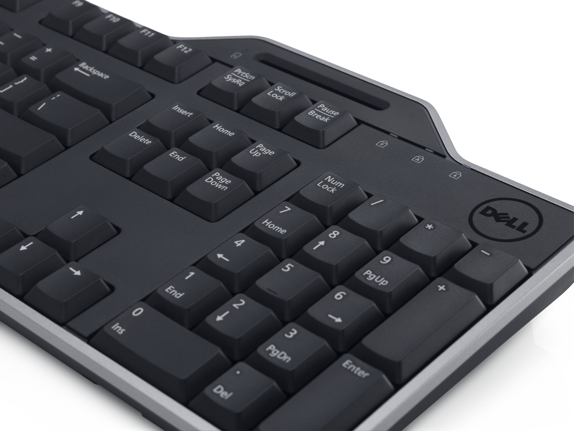 DELL KB813 – Tastatur, kabelgebunden (USB-A), US-Layout (EN), Fullsize (mit Ziffernblock), mit Smartcard-Leser