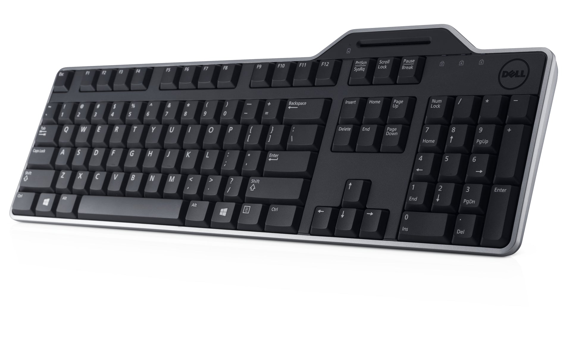 DELL KB813 – Tastatur – kabelgebunden, USB – QWERTY (US-INT) – Smartcard-Leser – auslaufsicher – schwarz