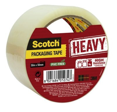 Scotch Verpackungsklebeband, transparent, extra stark – 50 mm × 50 m – 1 Stück