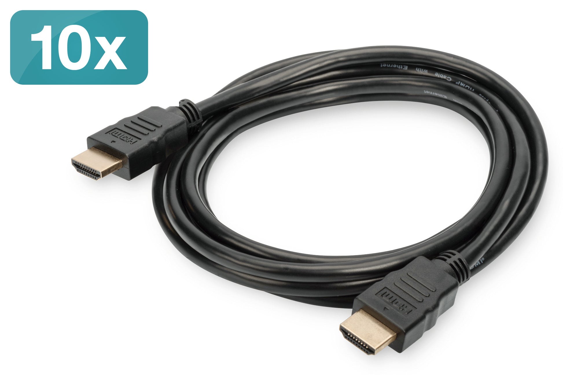 Digitus HDMI-Kabel, Gold, 10 Stück