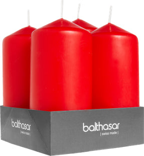 Balthasar Zylinderkerze – Ø 5 × 11,5 cm – 4er-Set, beige