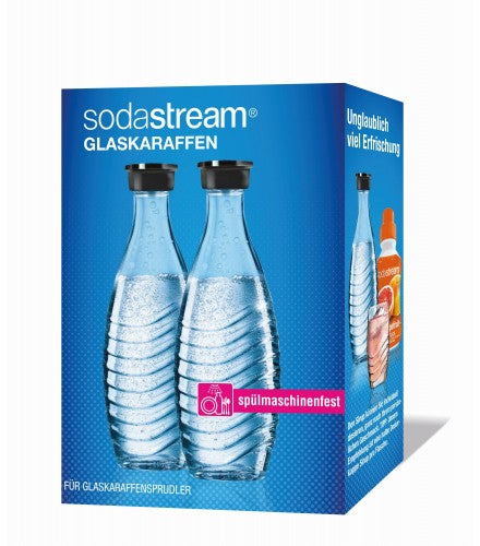 SodaStream Karbonisiererflasche, 2er-Set, 0,6 L, Glas – für SodaStream Crystal