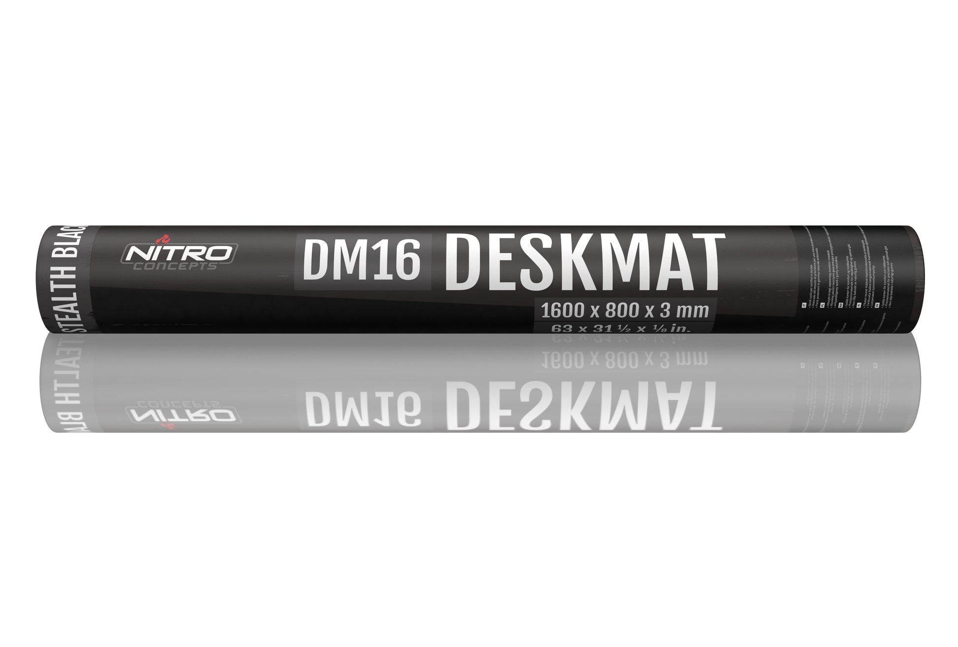 Nitro Concepts Gaming-Mauspad DM16 – 1'600 × 800 mm, Stoff, Gummi, gestickte Kanten, Schwarz