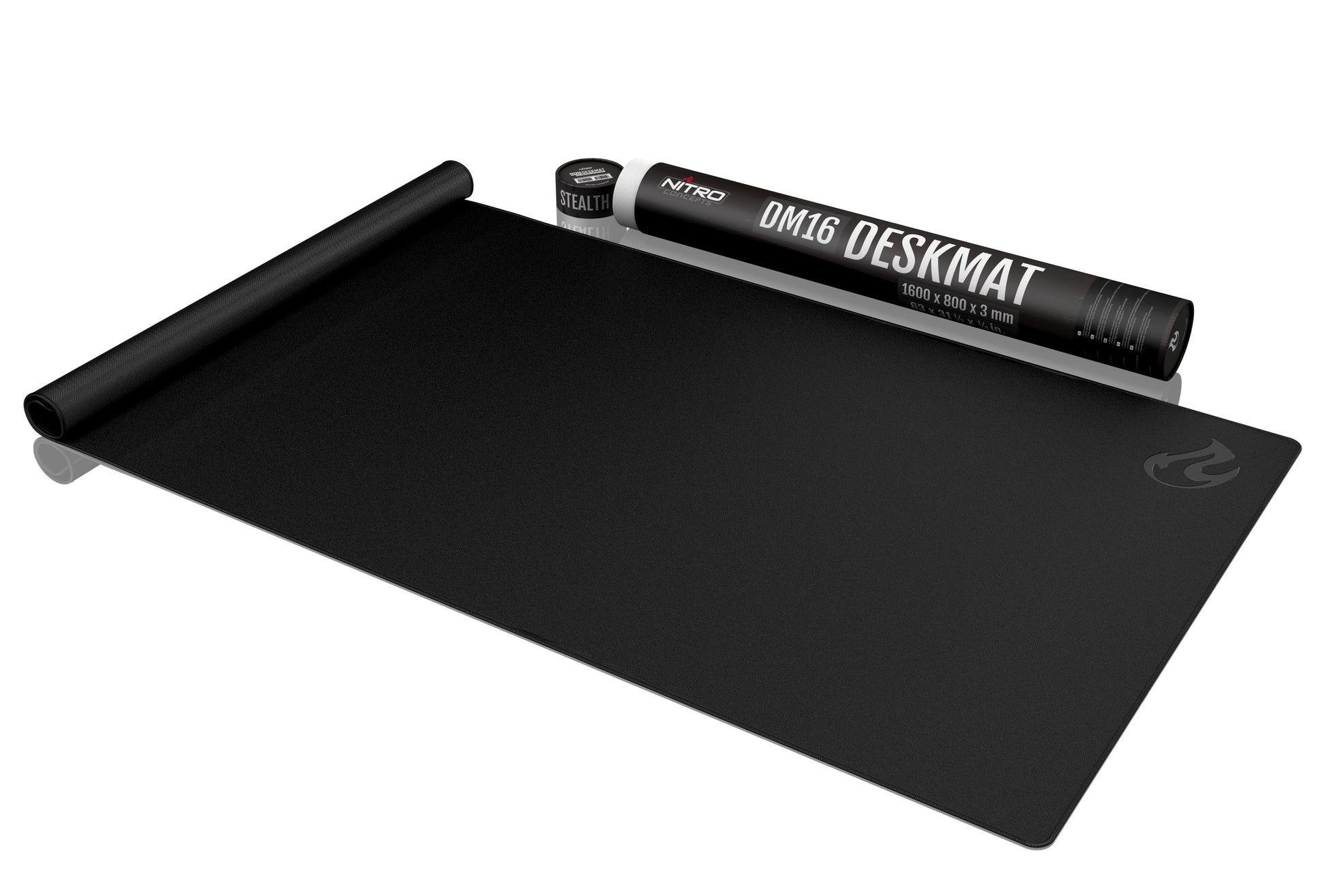 Nitro Concepts Gaming-Mauspad DM16 – 1'600 × 800 mm, Stoff, Gummi, gestickte Kanten, Schwarz