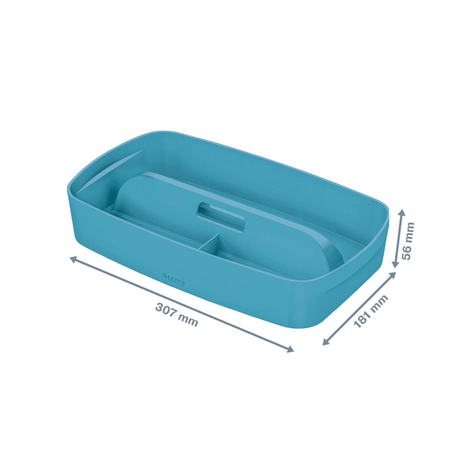 Leitz Aufbewahrungsbox – für A5, blau, Polystyrol (PS), B 307 × H 56 × T 181 mm, für My Box Cosy