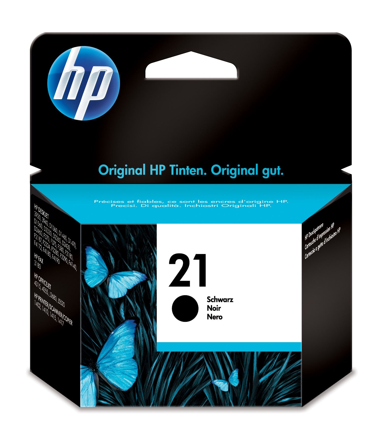 HP 21 Schwarz Tintenpatrone (Original) – 190 Seiten – für DeskJet, OfficeJet, PSC