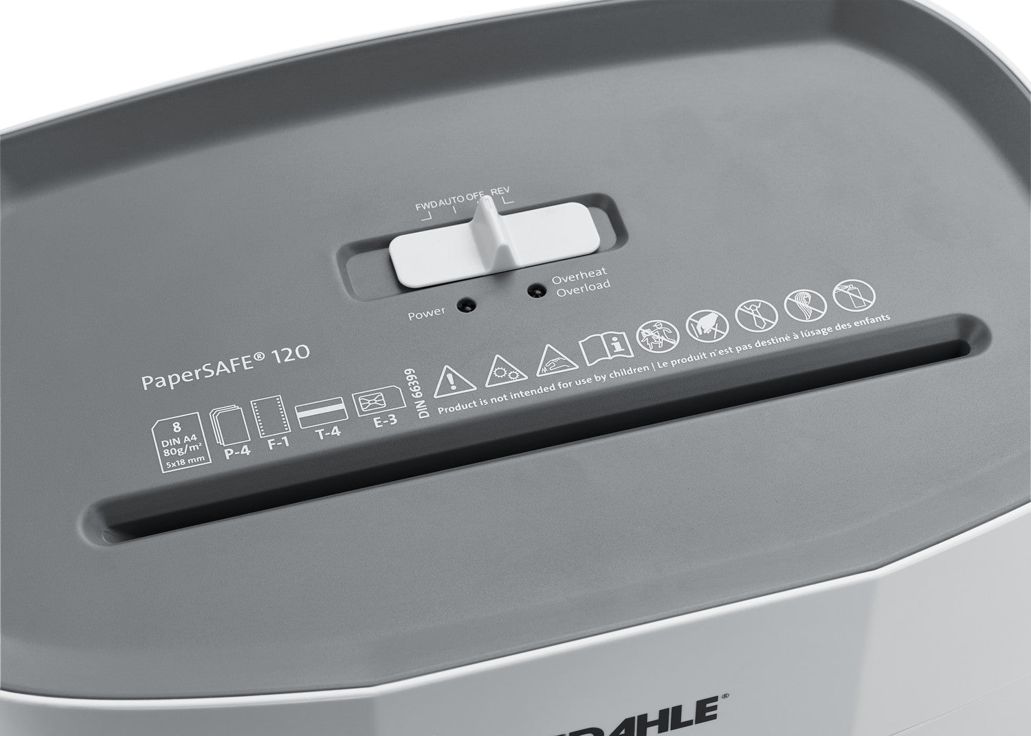 Dahle PaperSAFE 120 – Aktenvernichter, Partikelschnitt 220 mm, 65 dB