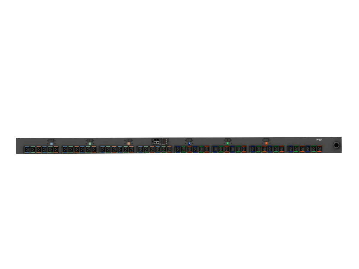 Vertiv Geist MGU3EHW1-48CF13 PDU 32 A 230/400 V – 0U senkrecht, 48 AC-Ausgänge (C13/C19) – 3 m, schwarz