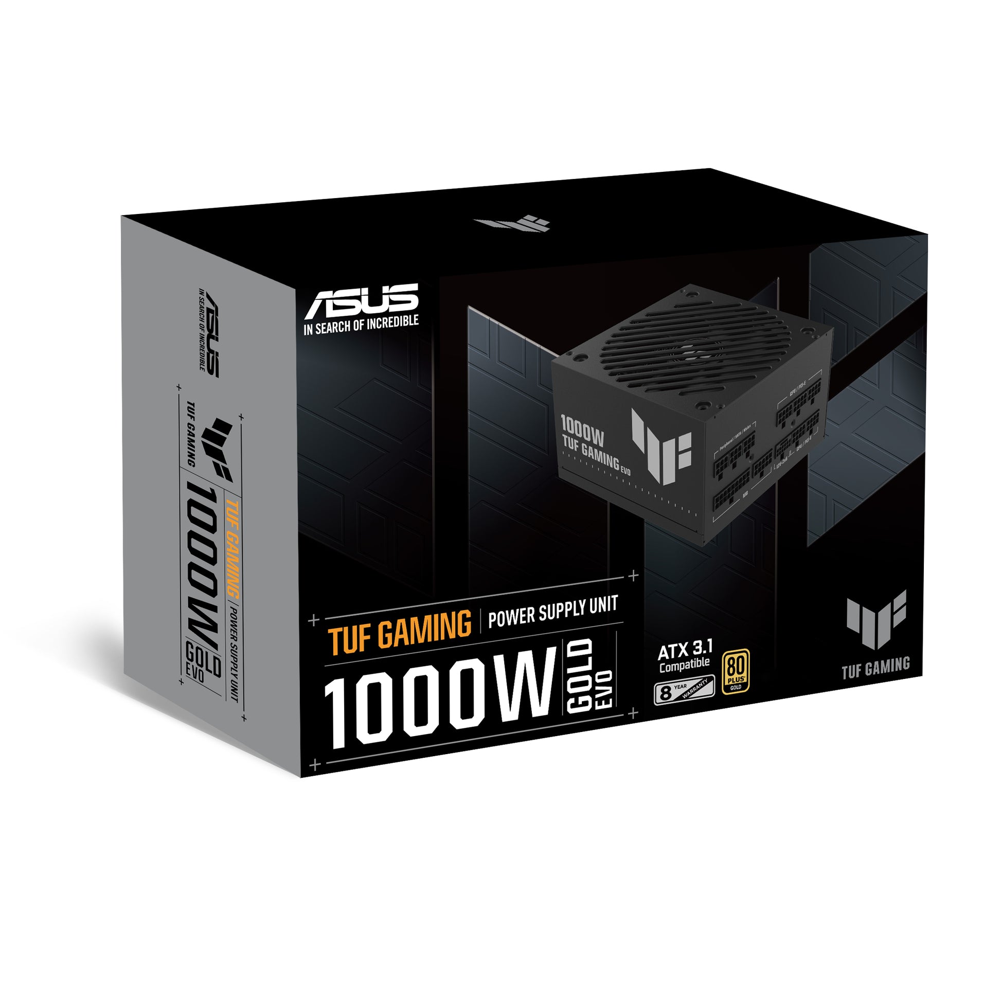 ASUS TUF Gaming 1000W Gold Evo ATX-Netzteil 1000 W 80 PLUS Gold – vollmodular, ATX 3.1, 12VHPWR