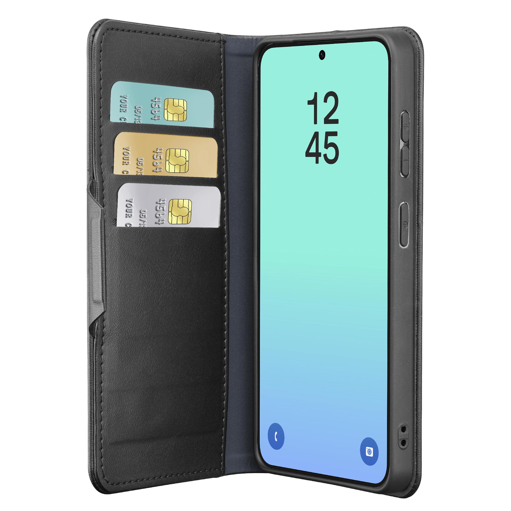 Cellularline Book Agenda 2 Folio – für Samsung Galaxy S26, mit Ständer, PU, Schwarz, mit Kartenfach