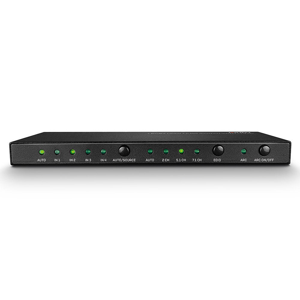 Lindy HDMI-Switch, 4×1, HDMI 2.0, 18 Gbit/s, Audio