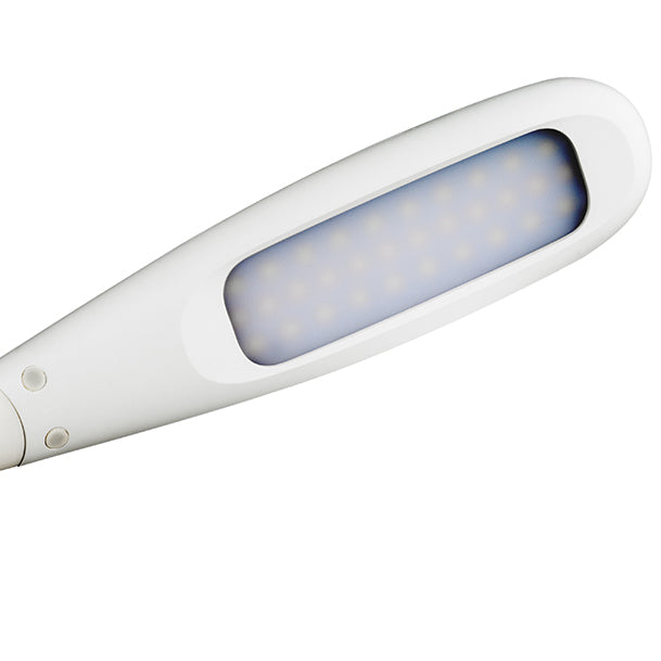 Unilux Tischleuchte Lucy – LED 6 W, 500 lm, 3200–5200 K, flexibler Arm – Weiss