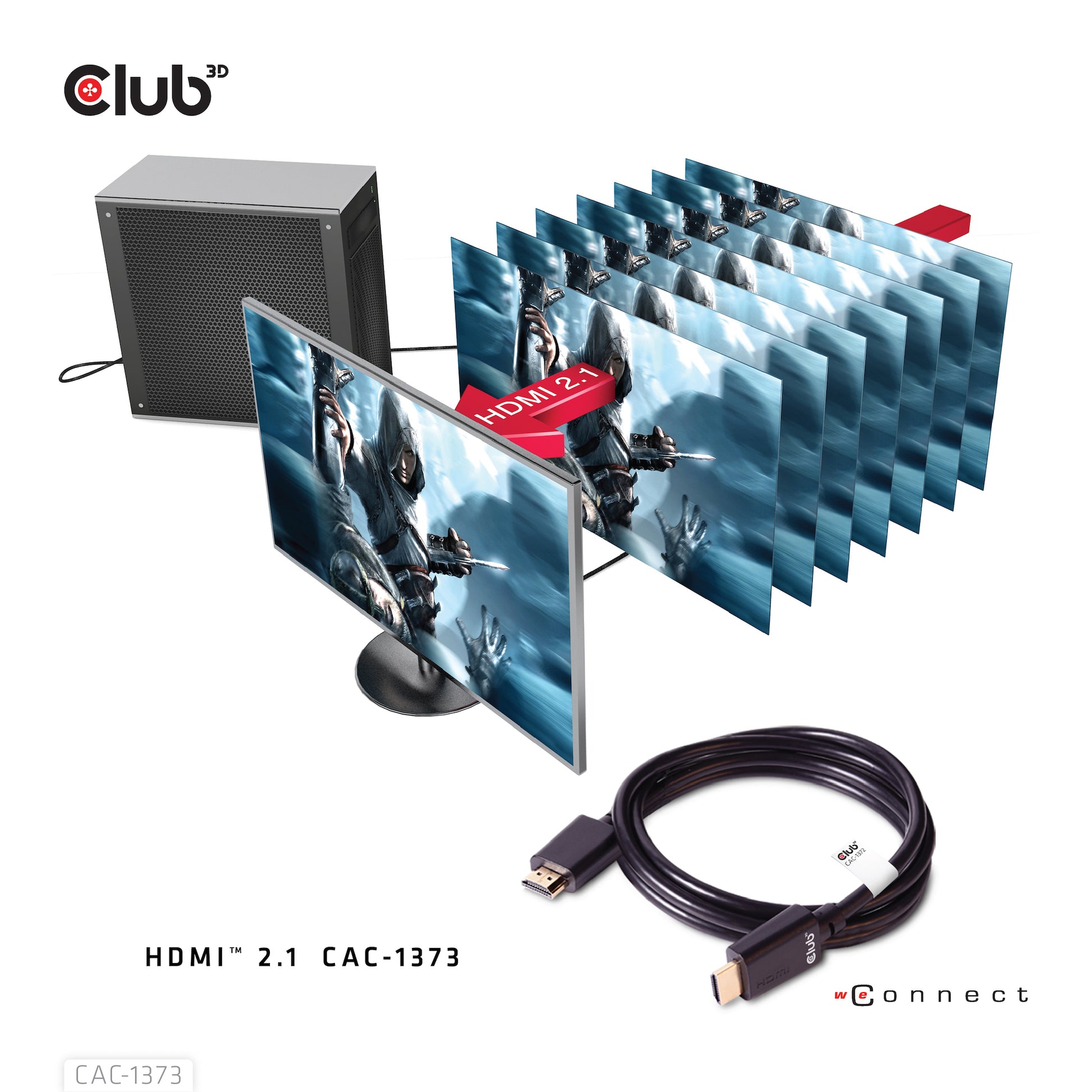 CLUB3D HDMI Kabel HDMI 2.1 – 8K 60 Hz – 3 m
