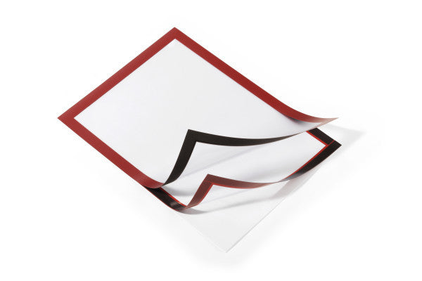 Durable DURAFRAME Selbstklebender Info-Rahmen – DIN A4 – Rot – 1er Pack