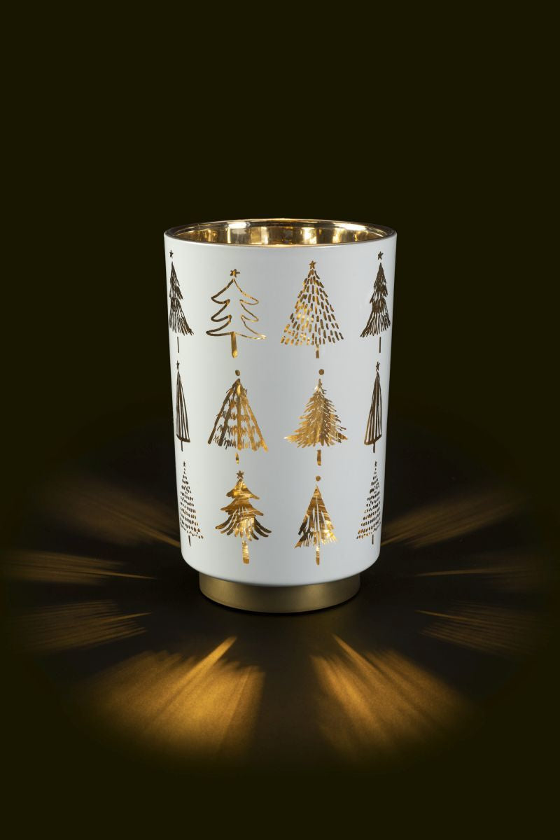 STT Laterne – Glas, weiss – Ø 12 × 20 cm