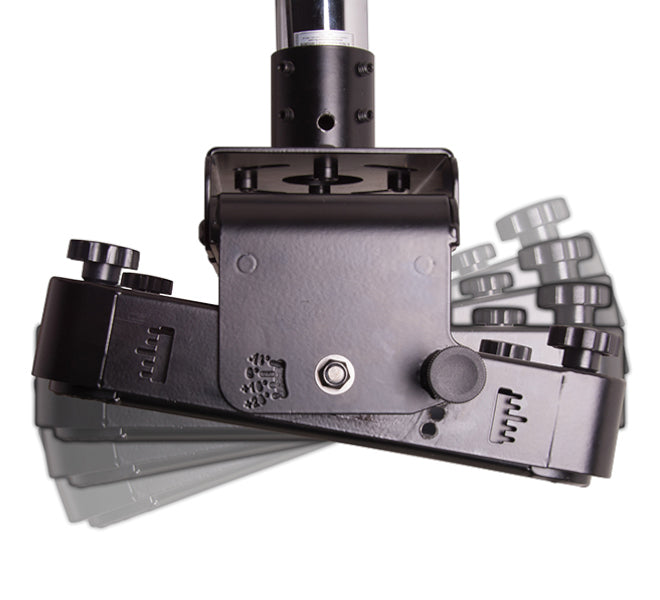 B-Tech SYSTEM 2 Heavy Duty – Beamer Deckenhalterung, Höhe bis 153,4 cm, 70 kg, schwenk-/neigbar, schwarz, chrom