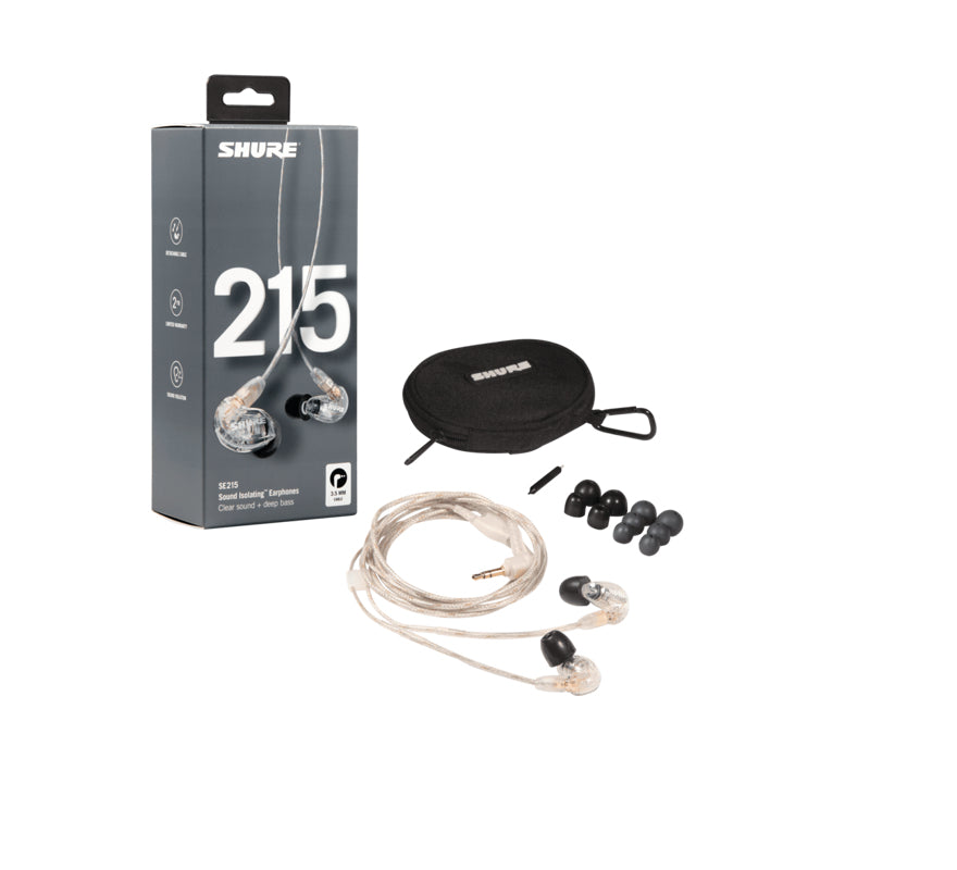 Shure SE215-CL – In-Ear Kopfhörer – kabelgebunden – transparent
