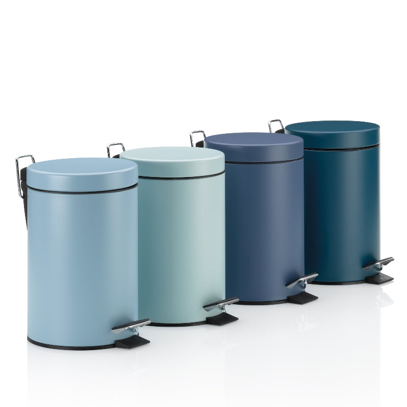 Kela Kosmetikeimer – 3 l – Metall, rund – hellblau