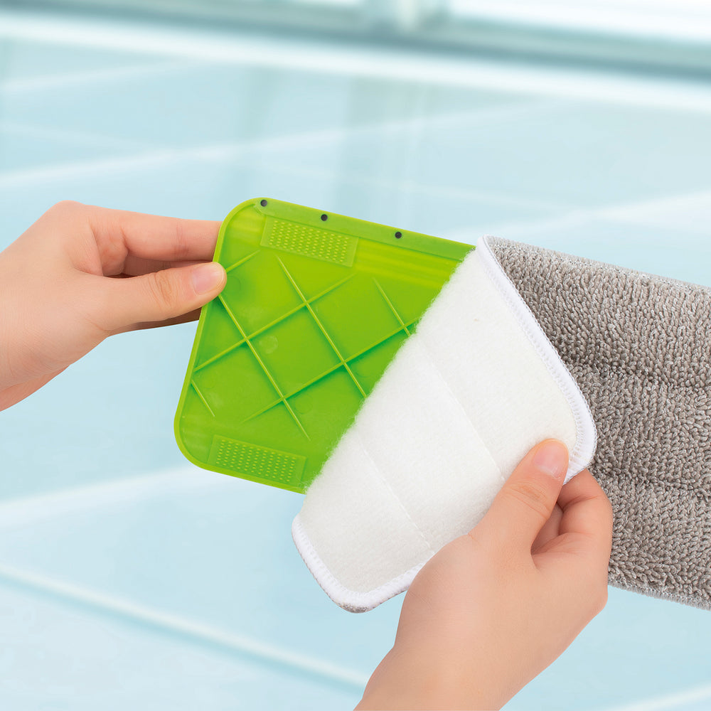 CLEANmaxx Ersatz-Wischtuch – 2 Stk., Polyester, Grau, 12,0 × 33,0 cm