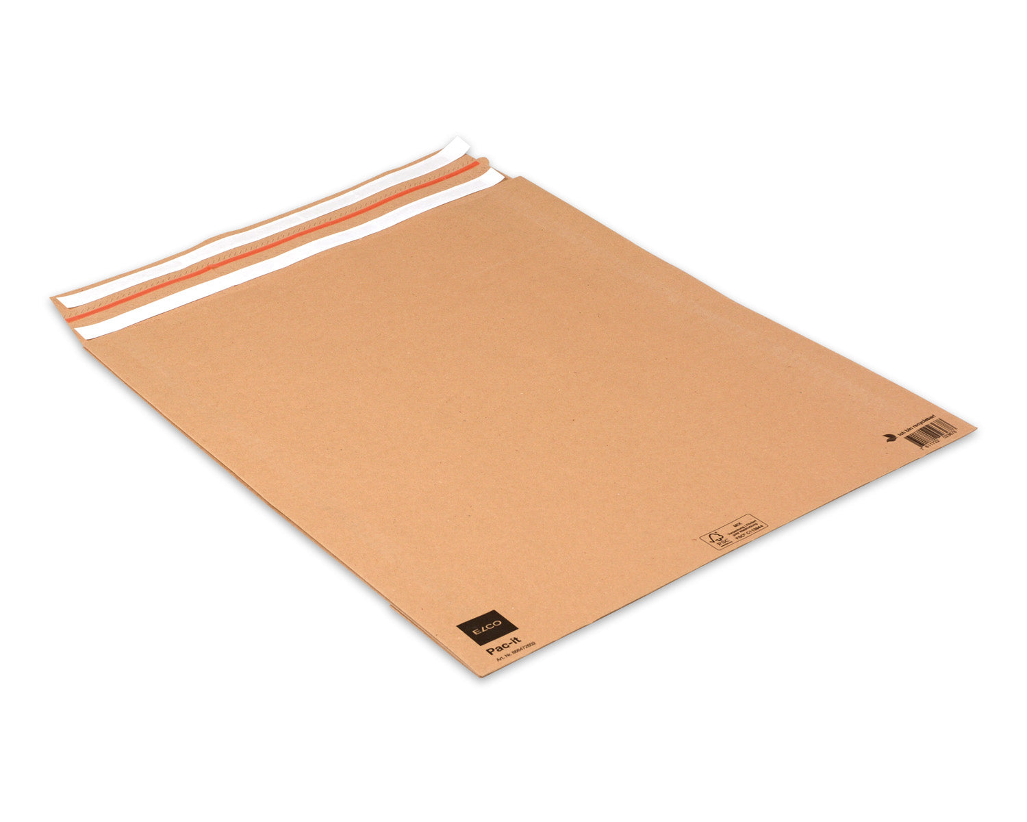 Elco Papierversandtasche – 450 × 545 × 80 mm, Seiten- und Bodenfalte, Braun, Einsteckverschluss – 100 Stück