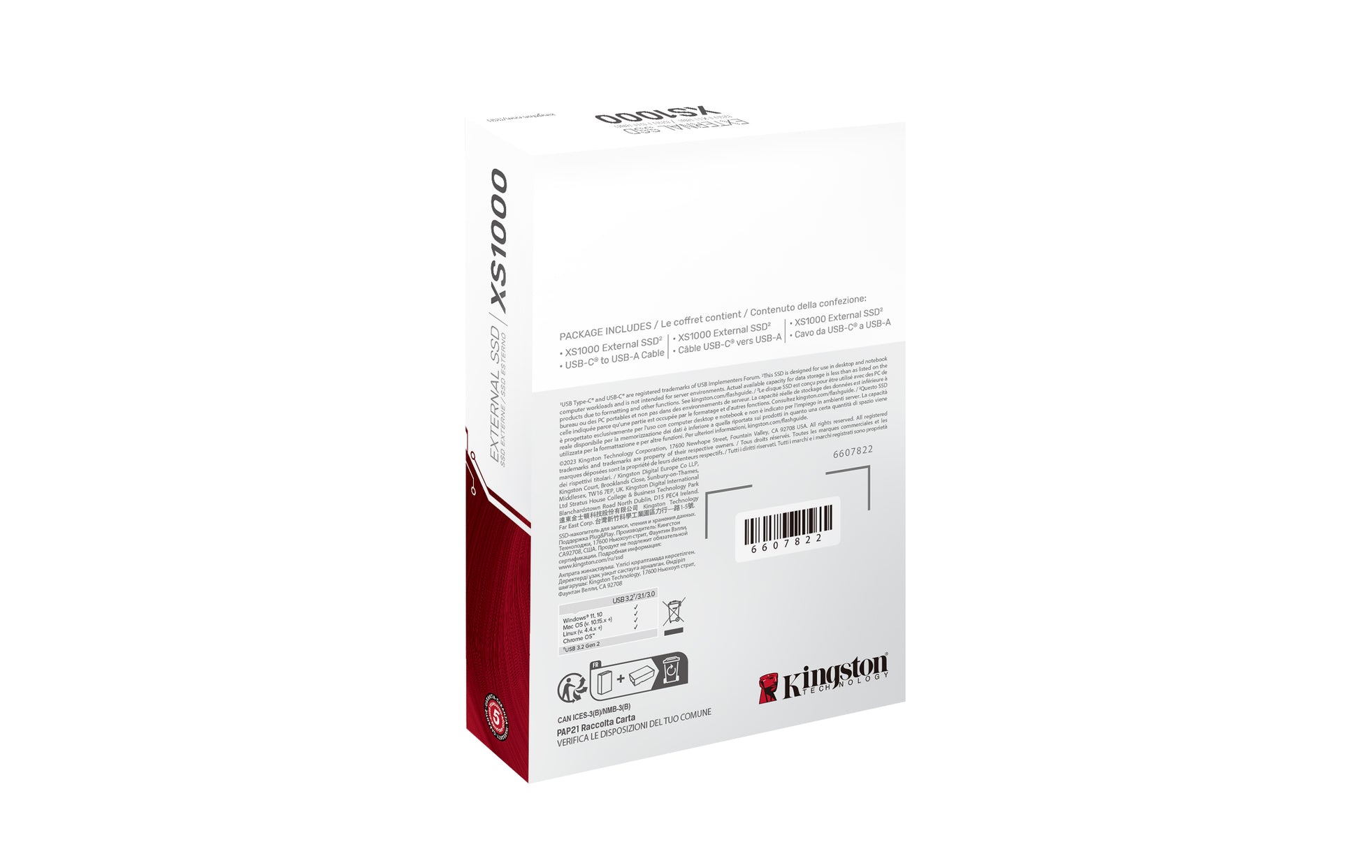 Kingston Technology Kingston XS1000 Speichergerät – 1 TB, USB Typ-C (3.2 Gen 2), Lesegeschwindigkeit 1050 MB/s
