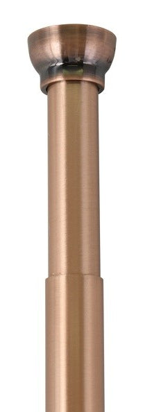 Spirella Duschvorhangstange Kreta – 75–125 cm, Aluminium, Wandmontiert, Ohne Bohren, Kupfer
