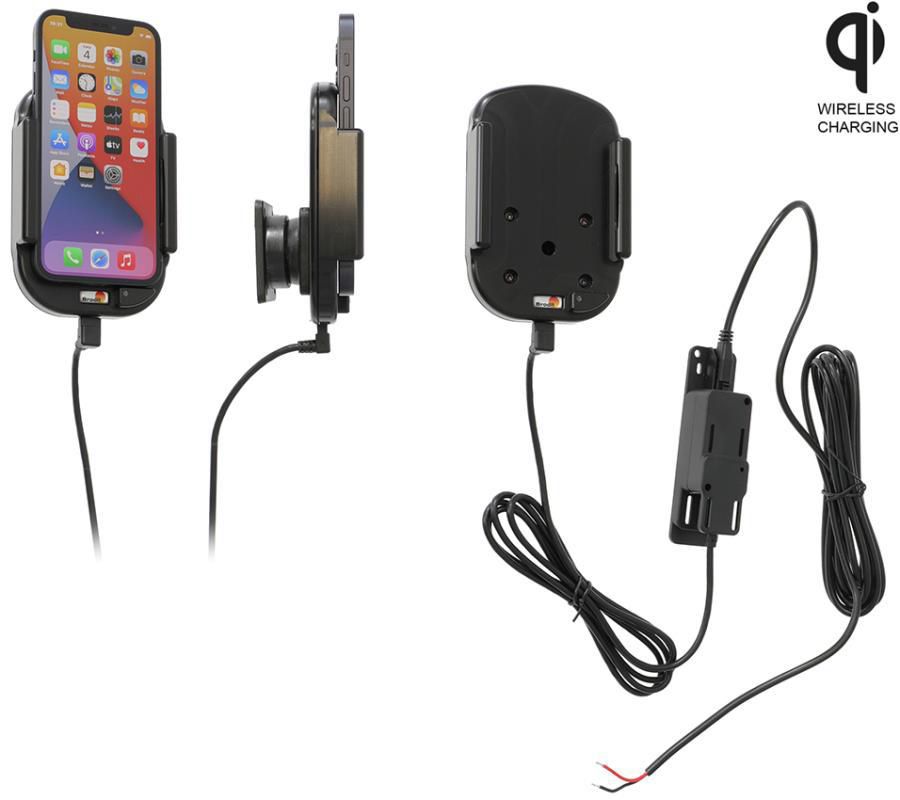 Brodit 719234 Kfz-Ladehalterung – Qi – Lüftungsschlitz – für Smartphone – Schwarz