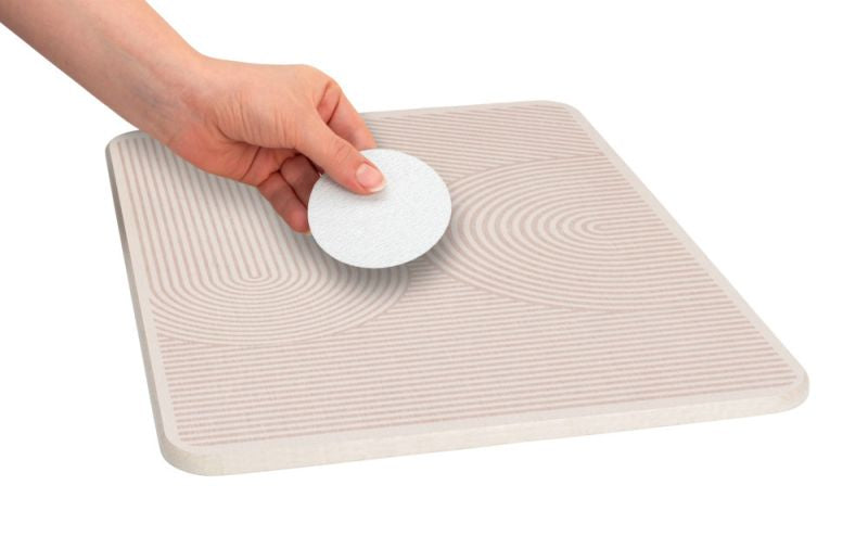 Wenko – Abtropfmatte 40 × 30 × 0,9 cm, Silikon, Beige