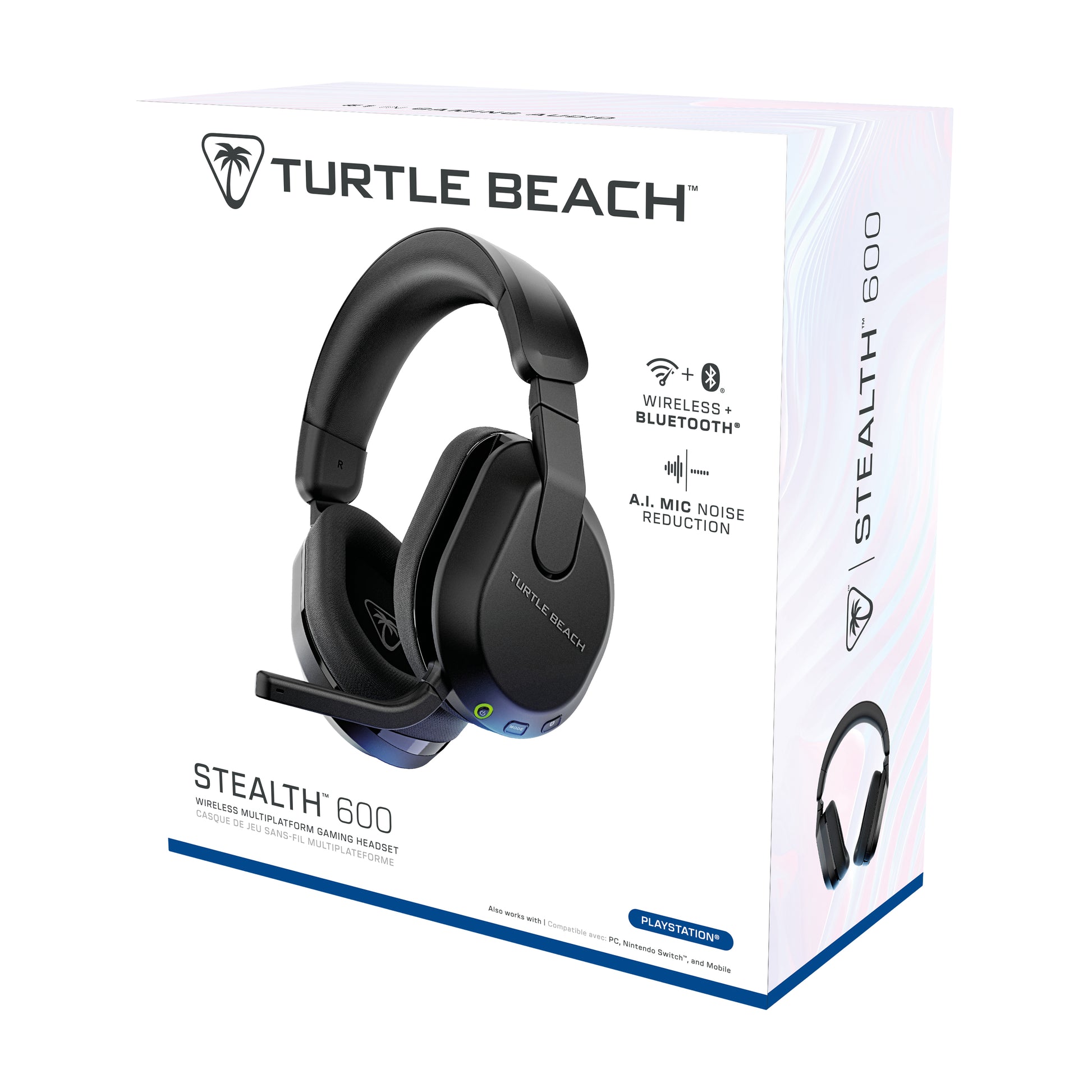 Turtle Beach Stealth 600 Gen3 – Gaming-Headset, 2,4 GHz + Bluetooth 5.2 – Schwarz, für PS5/PS4/PC – bis 80 h