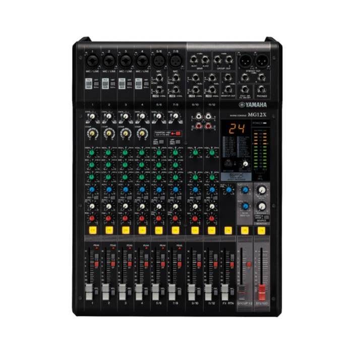 Yamaha MG12X CV – 12-Kanal Mixer, 2 Auxwege, 4 Stereoeingänge, Schwarz