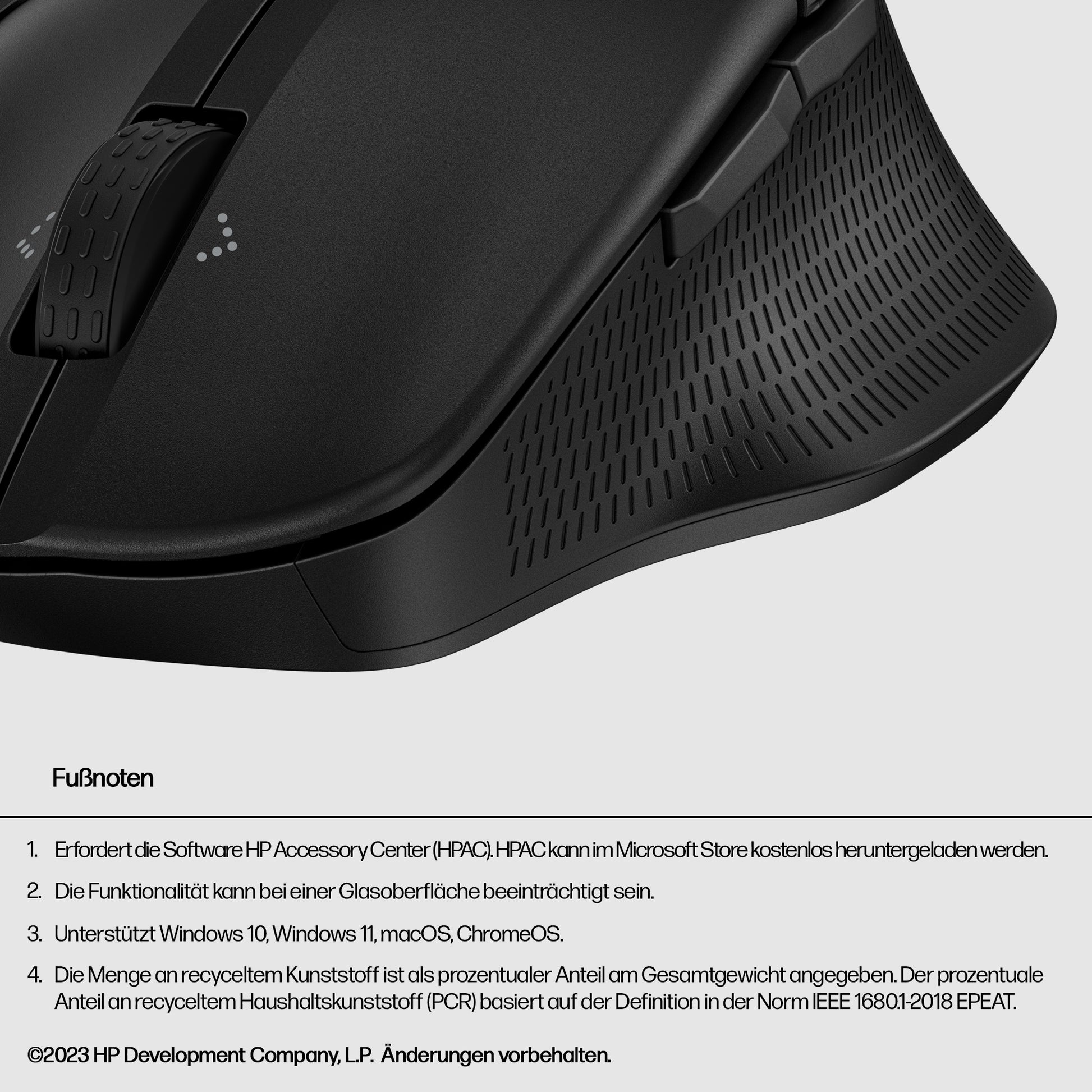 HP 685 Comfort Dual-Mode Maus – kabellos, für Rechtshänder, programmierbare Tasten, Silent-Tasten, schwarz