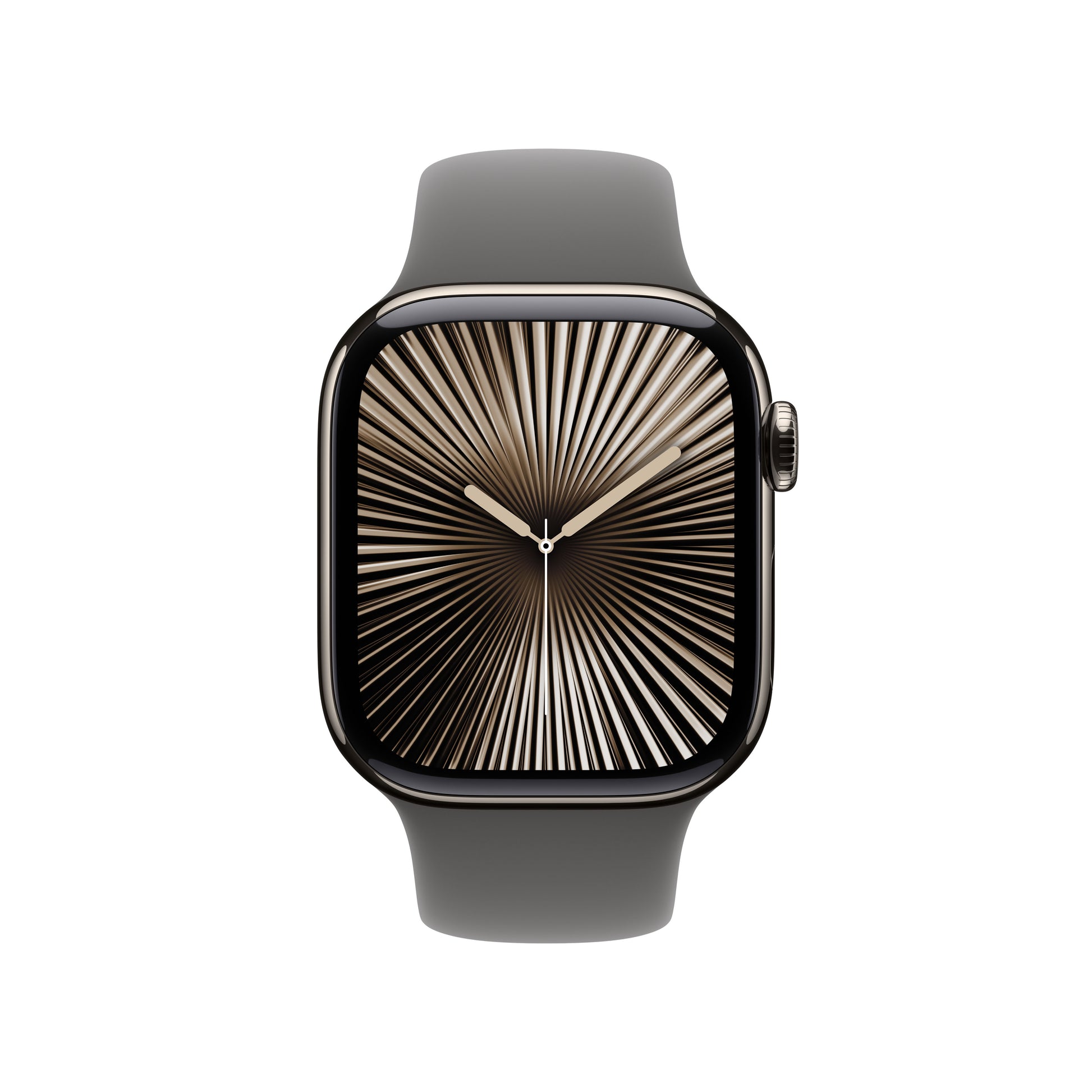 Apple Watch S10 – Smartwatch – 42 mm, LTE, OLED, 50 m, Natural Titanium, Stone Grey Sportarmband