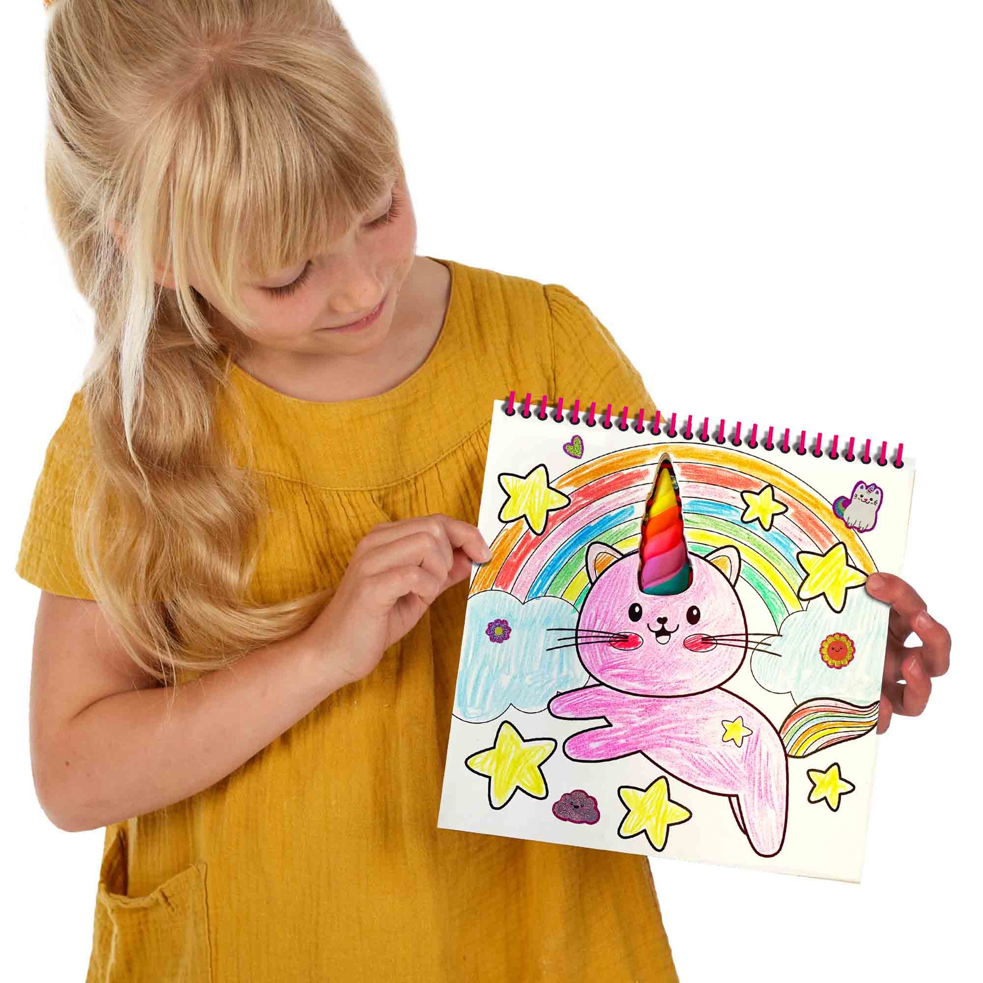 SES Creative Malbuch, Karton, 20 × 20 × 1 cm, mehrfarbig, ab 3 Jahren, inkl. 40 Glitzersticker