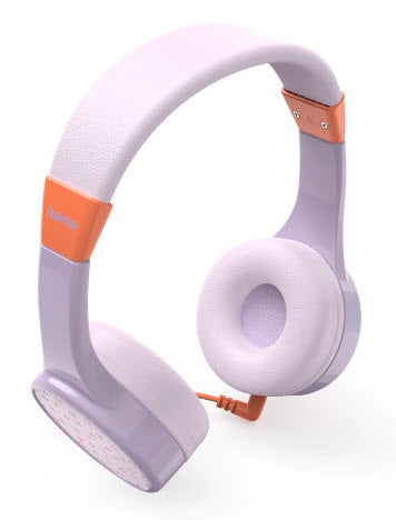 Hama Teens Guard II – On-Ear Headset – Bluetooth, Lautstärkebegrenzung 85 dB – Lila/Orange – bis 50 h