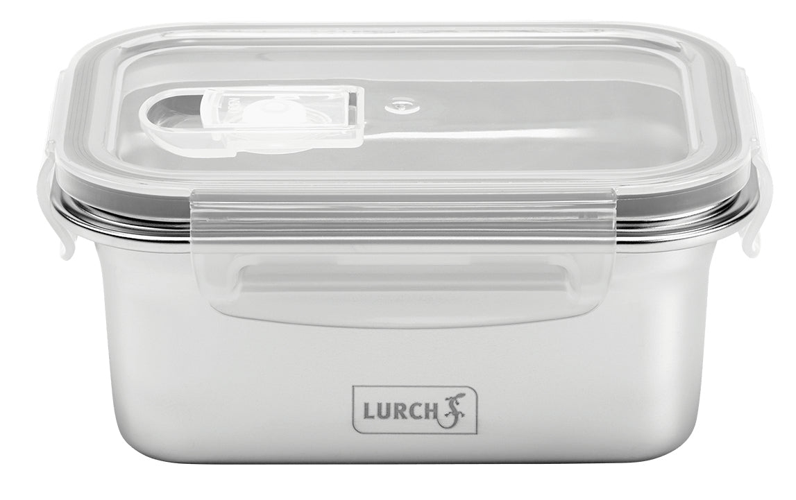 Lurch Lunchbox – 500 ml, 14,5 × 10,5 × 6,0 cm, Edelstahl/Kunststoff, Silber, spülmaschinenfest, gefrierfest