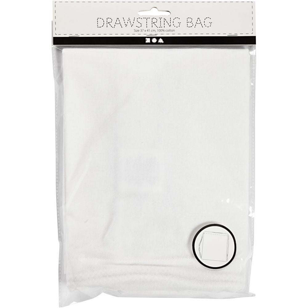 Creativ Company Sportbeutel – Baumwolle, Weiss, 37 × 41 cm