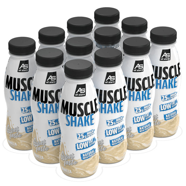 ALL STARS Fitness Products All Stars – Trinkmahlzeit, Vanille, 25 g Protein, UHT – 12 × 3,3 dl