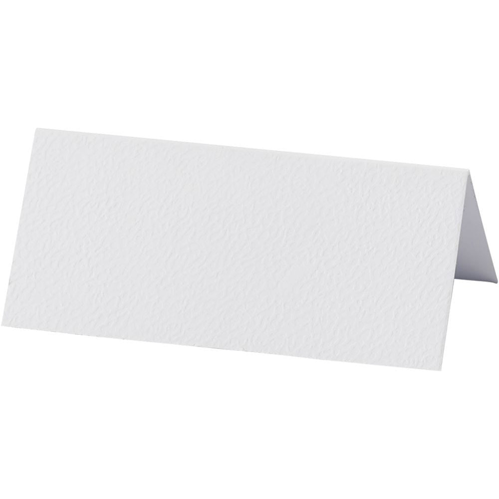 Creativ Company Tischkarten Hochzeit – Weiss – 9 × 4 cm – Papier – 20 Stk