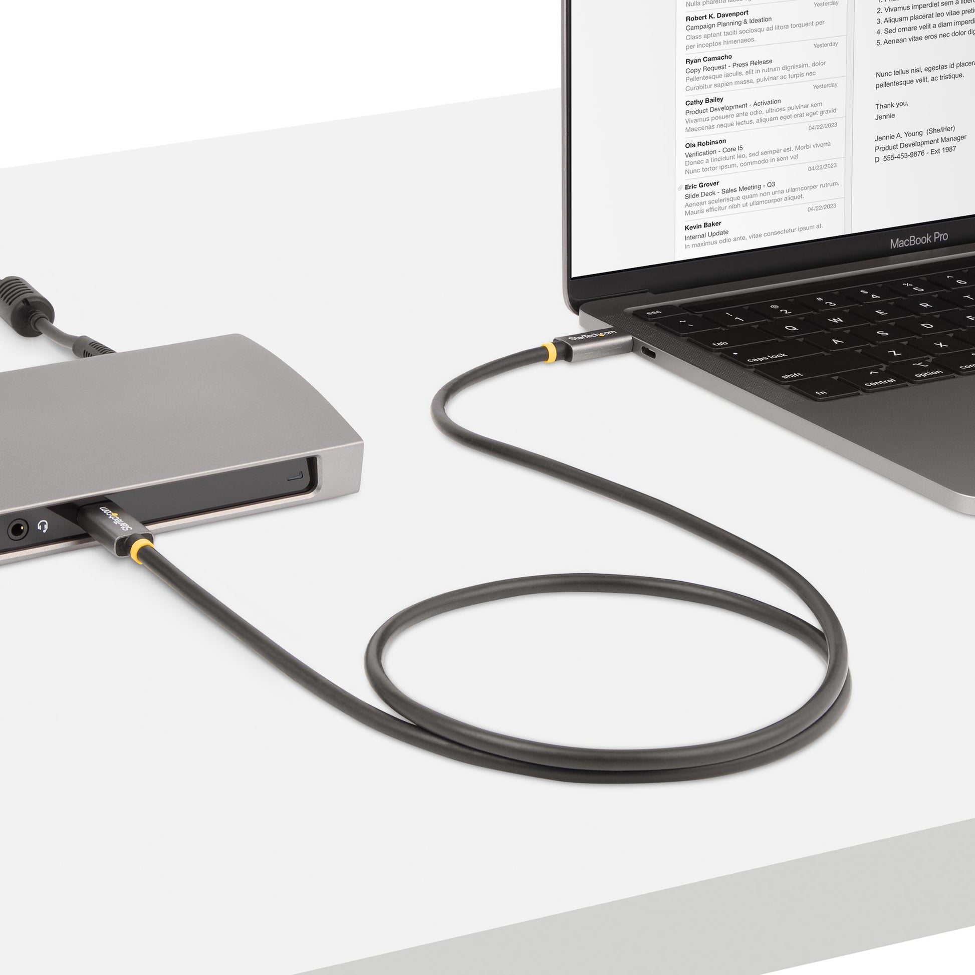 StarTech.com USB-C auf USB-C Kabel – USB4 40 Gbit/s – 1 m – PD 100 W – 8K/120 – USB-IF zertifiziert