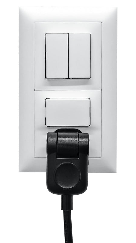 Steffen Verlängerungskabel – T12–T13, 3 m, 3×1 mm², schwarz